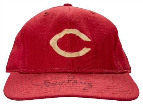 Mid 1970s Tony Perez Game Used and Signed Cincinnati Reds Cap (JSA) 